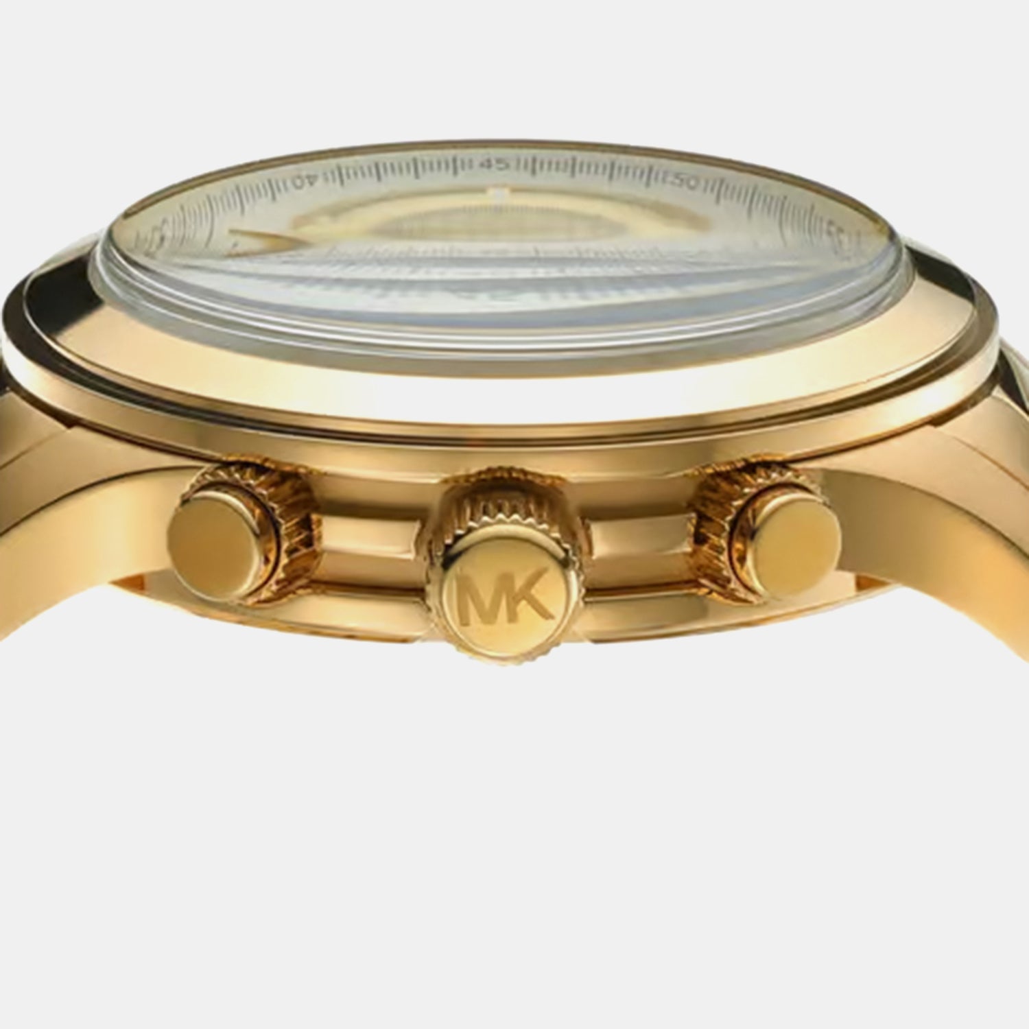 Runway Men Quartz Gold Dial Chronograph Stainless Steel Watch MK9074
