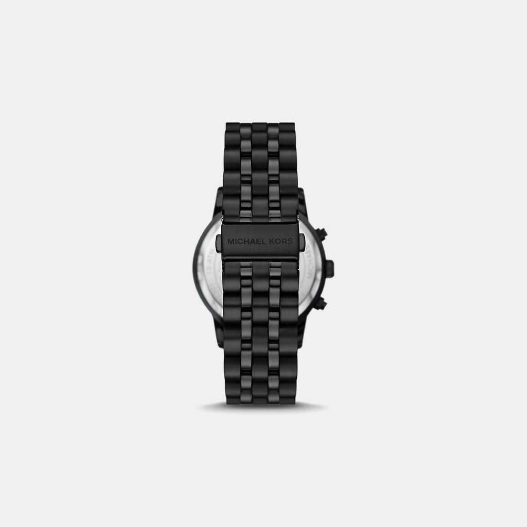 Hutton Men Quartz Black Dial Chronograph Stainless Steel Watch MK9089