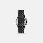 Hutton Men Quartz Black Dial Chronograph Stainless Steel Watch MK9089