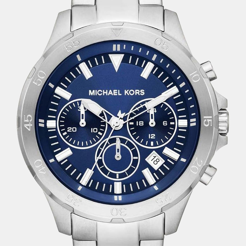 Greyson Men Quartz Navy Dial Analog Stainless Steel Watch MK9107
