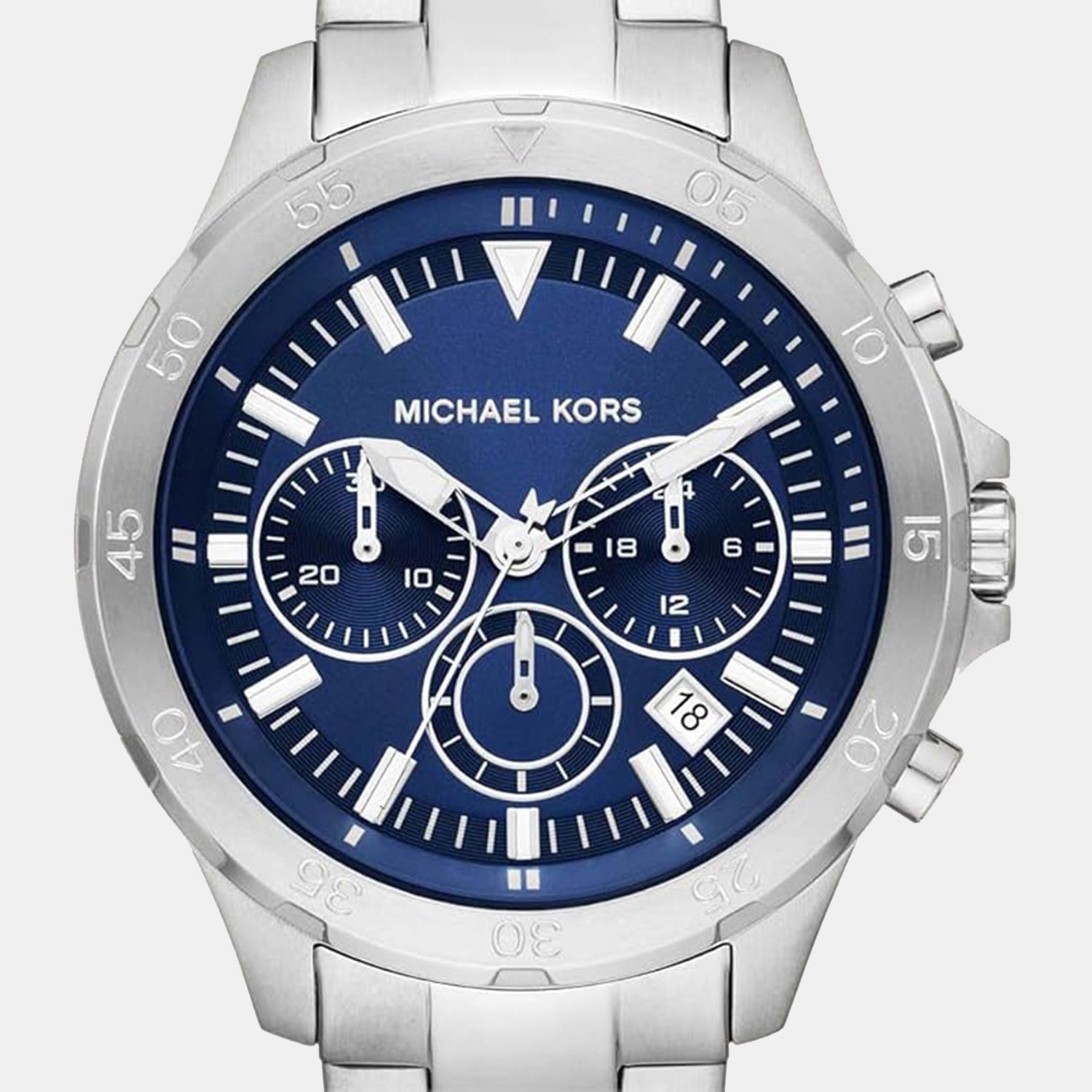 Greyson Men Quartz Navy Dial Analog Stainless Steel Watch MK9107