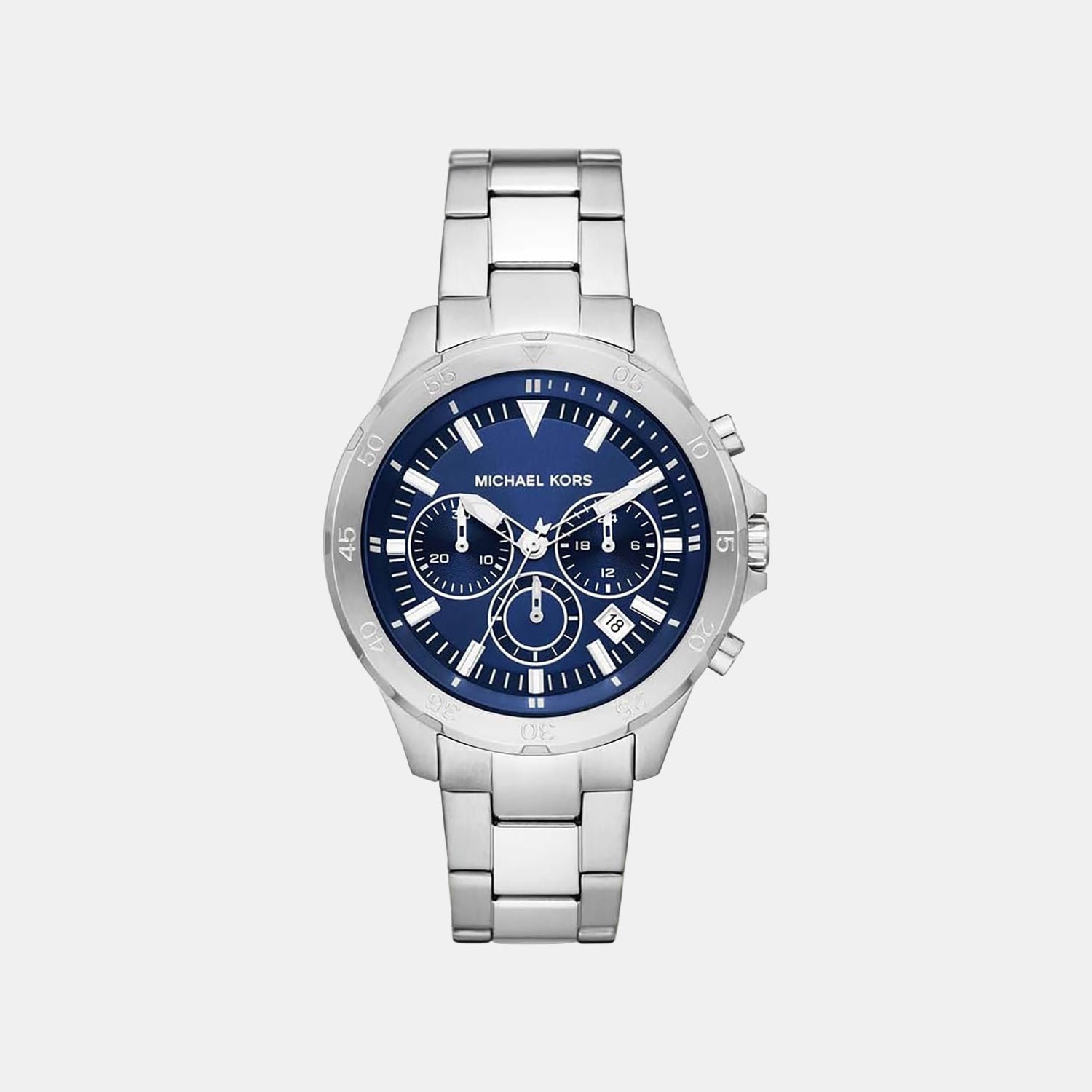 Greyson Men Quartz Navy Dial Analog Stainless Steel Watch MK9107