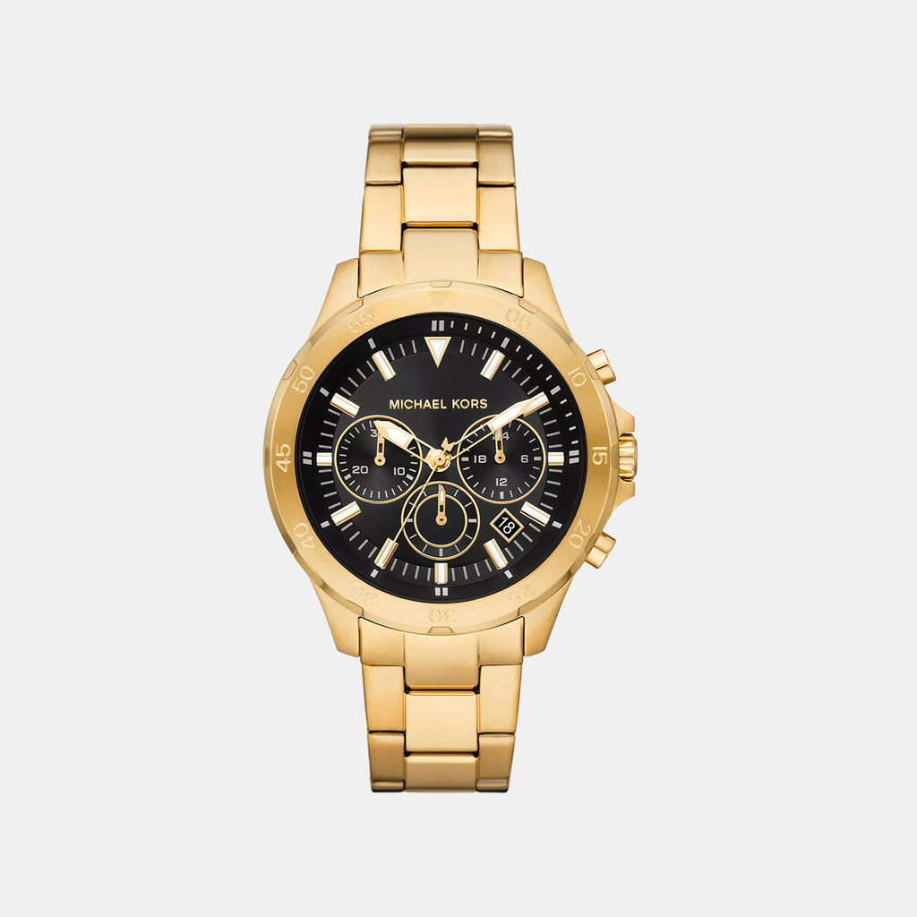 Greyson Men Quartz Black Dial Chronograph Stainless Steel Watch MK9108