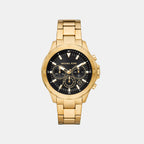 Greyson Men Quartz Black Dial Chronograph Stainless Steel Watch MK9108