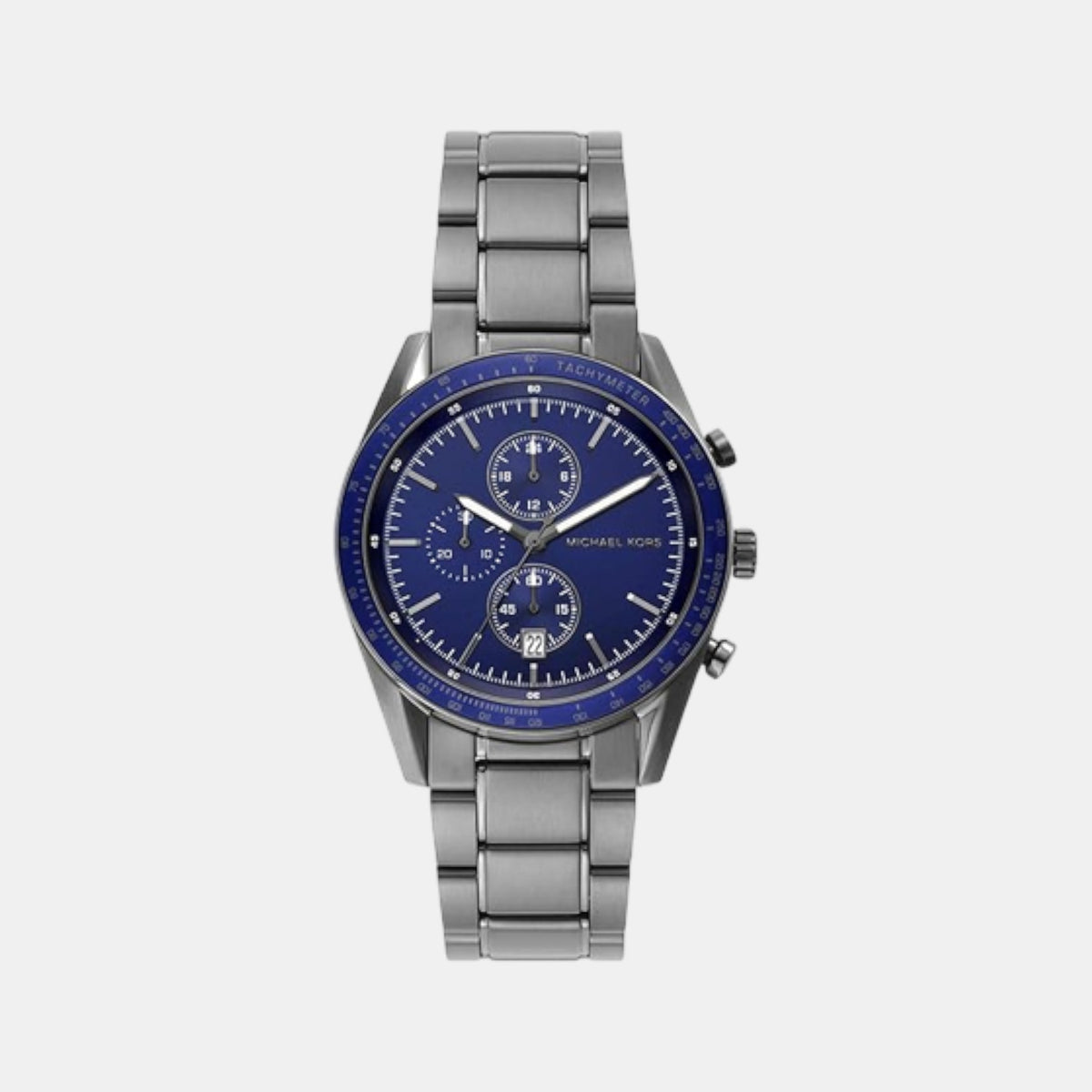 Warren Men Quartz Blue Dial Chronograph Stainless Steel Watch MK9111