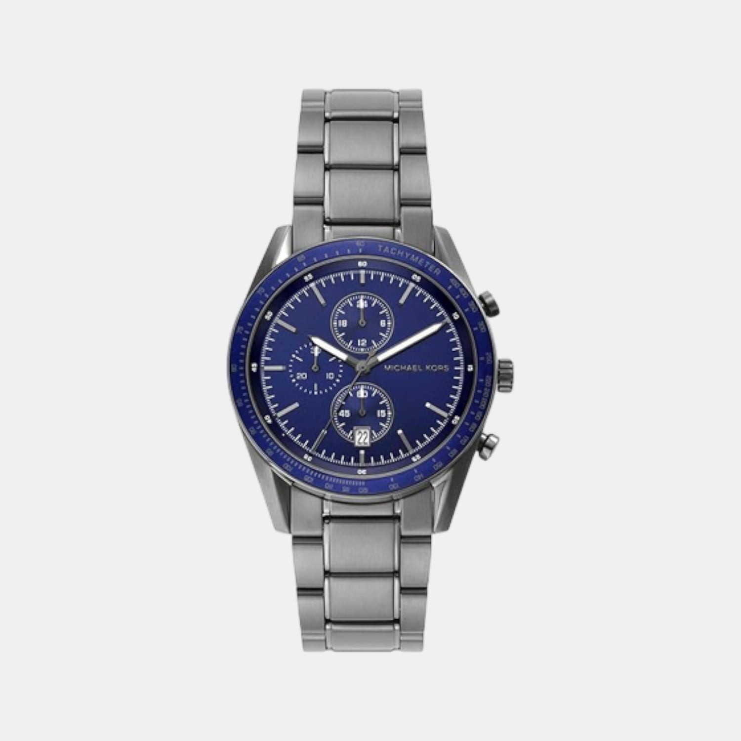 Warren Men Quartz Blue Dial Chronograph Stainless Steel Watch MK9111