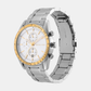 Men Quartz White Dial Chronograph Stainless Steel Watch MK9112