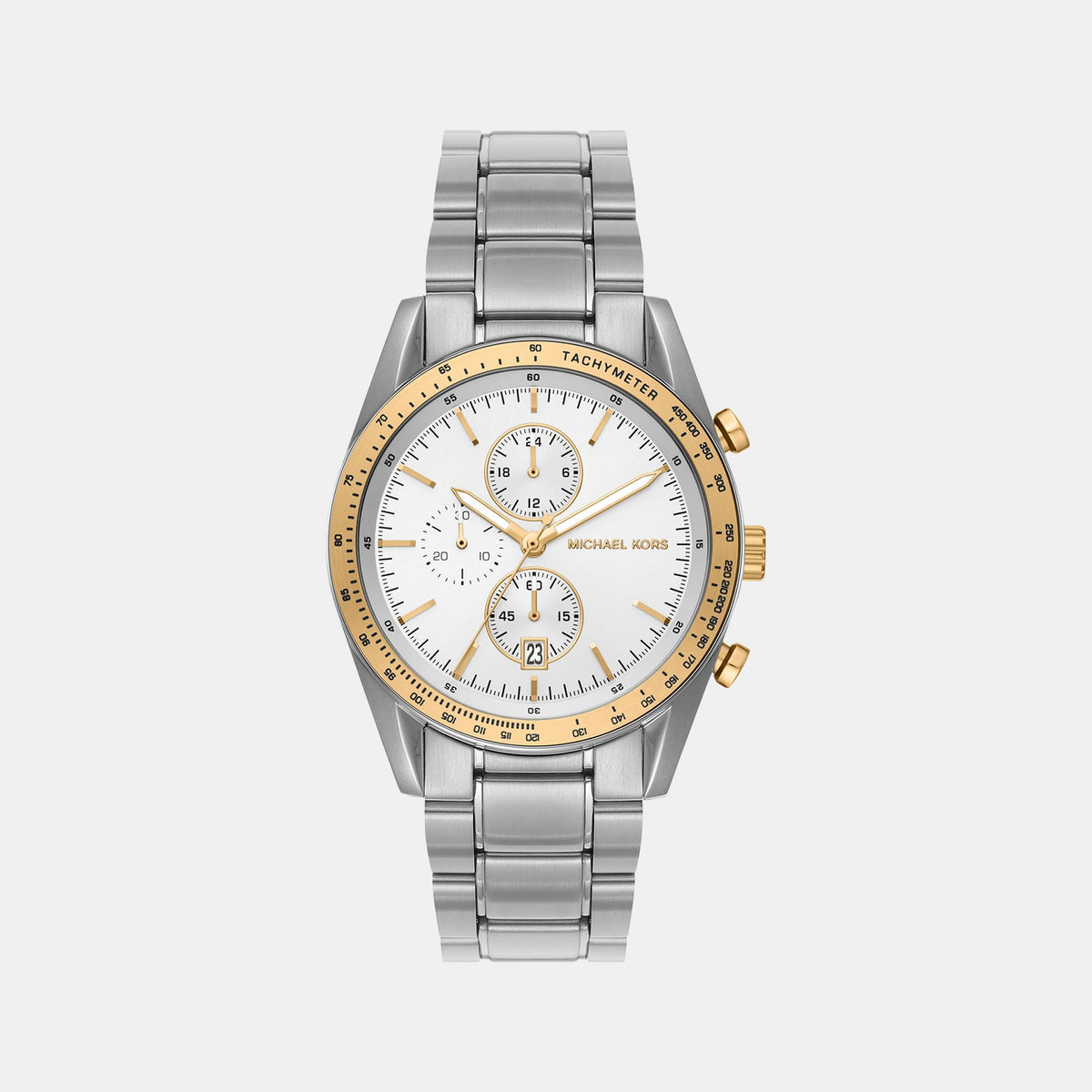 Warren Men Quartz White Dial Chronograph Stainless Steel Watch MK9112