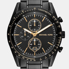 Warren Men Quartz Black Dial Chronograph Stainless Steel Watch MK9113