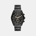 Warren Men Quartz Black Dial Chronograph Stainless Steel Watch MK9113