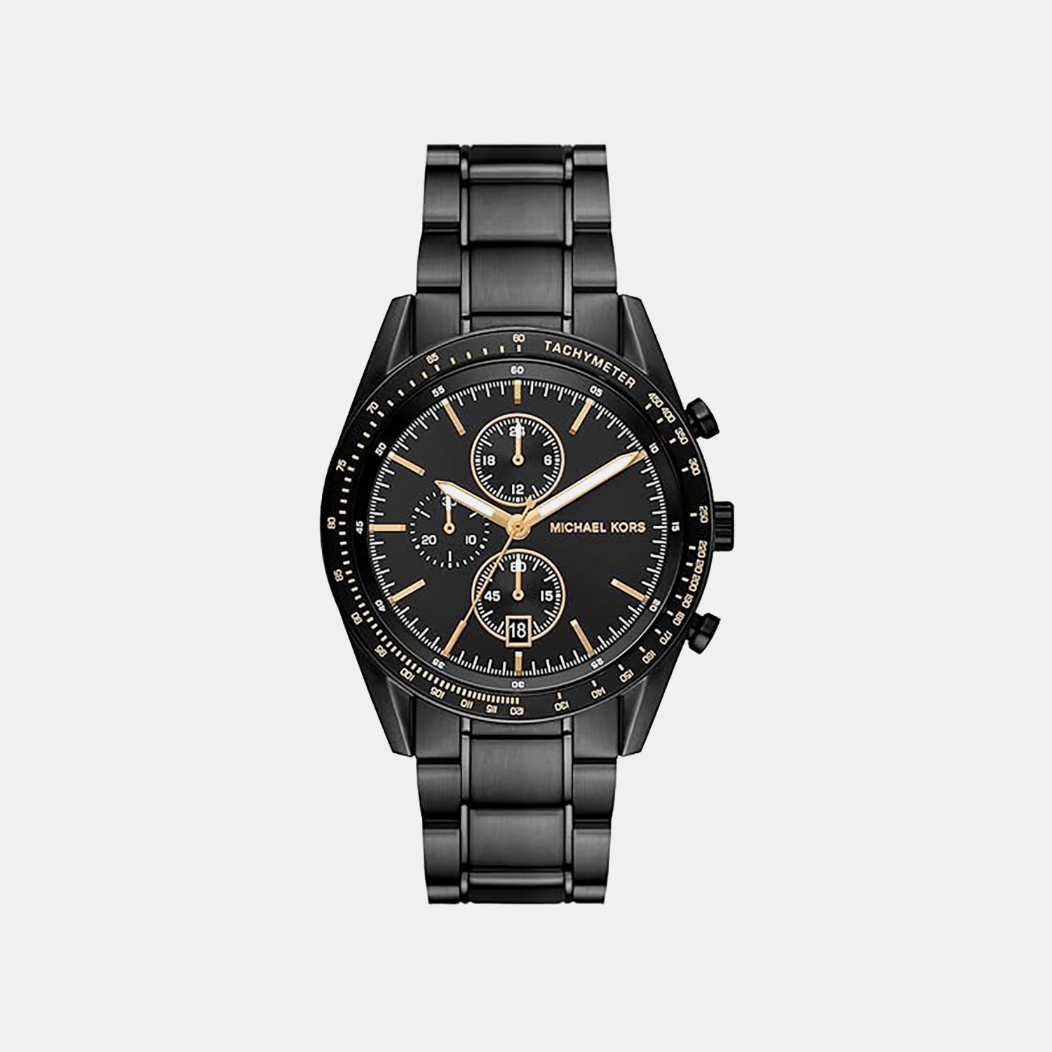 Warren Men Quartz Black Dial Chronograph Stainless Steel Watch MK9113