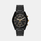 Accelerator Warren Men Quartz Black Dial Chronograph Stainless Steel Watch MK9113
