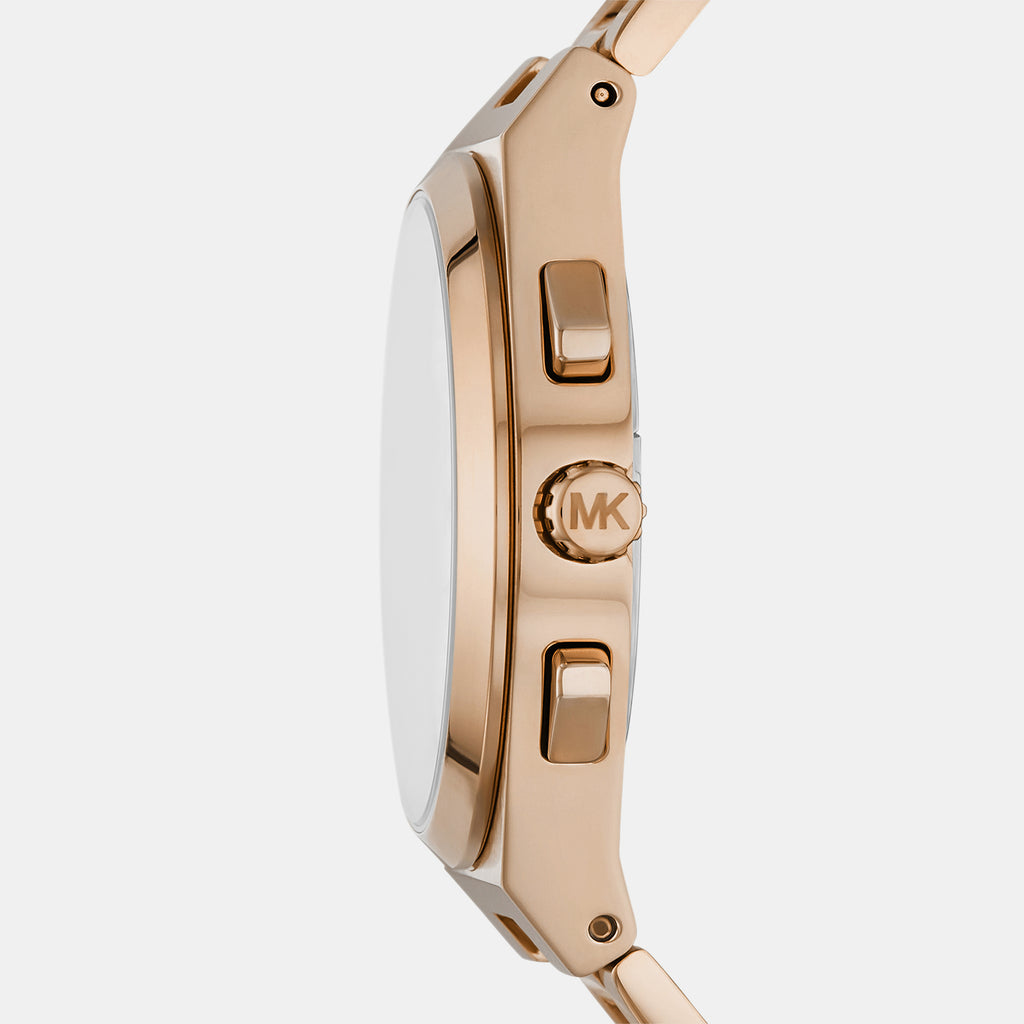 Lennox Men Quartz Black Dial Chronograph Stainless Steel Watch MK9119