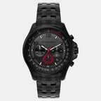 Pilot Men Quartz Black Dial Chronograph Stainless Steel Watch MK9127