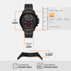 Pilot Men Quartz Black Dial Chronograph Stainless Steel Watch MK9127