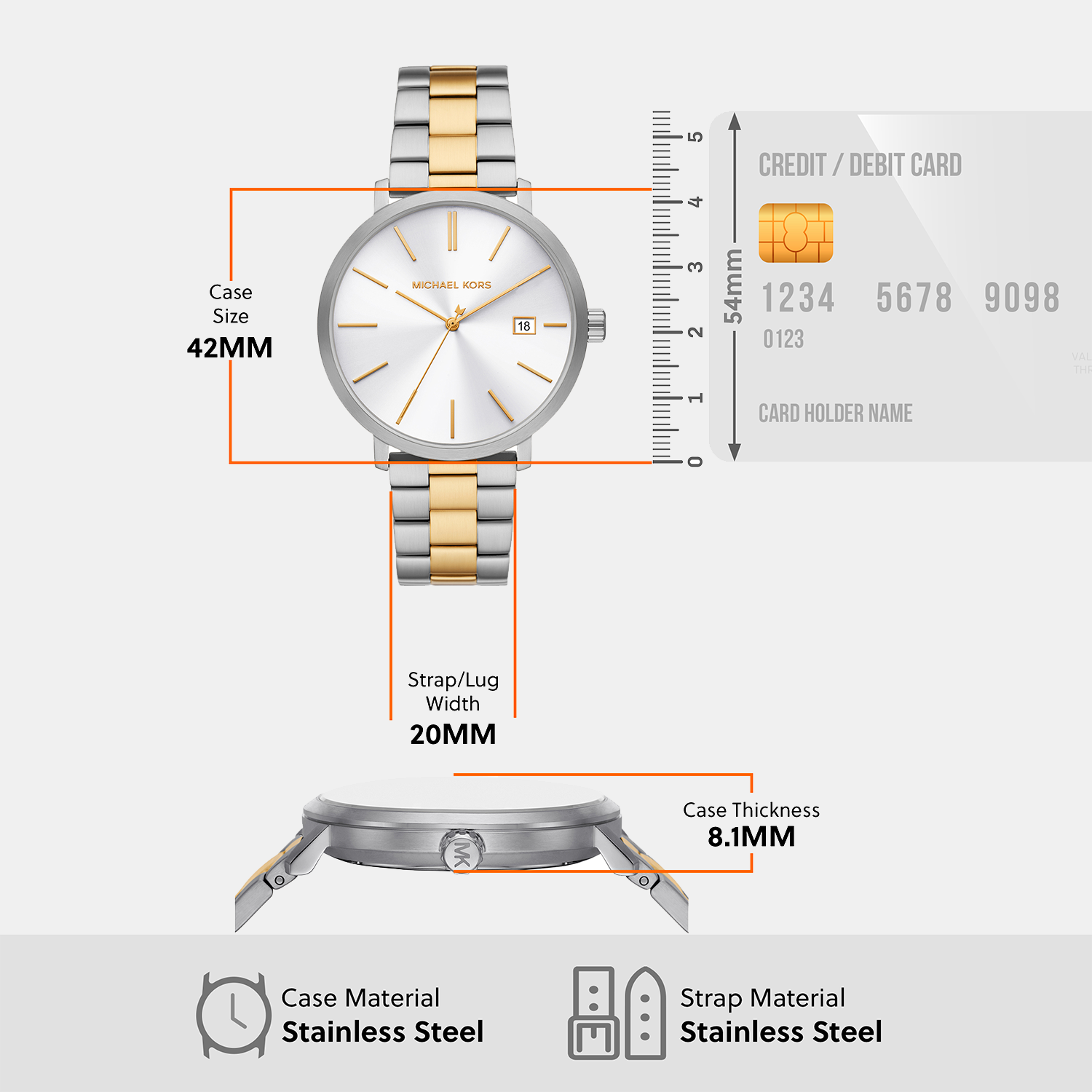 Michael Kors Round Quartz Analog Men watch