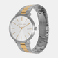 Men Quartz White Dial Analog Stainless Steel Watch MK9134