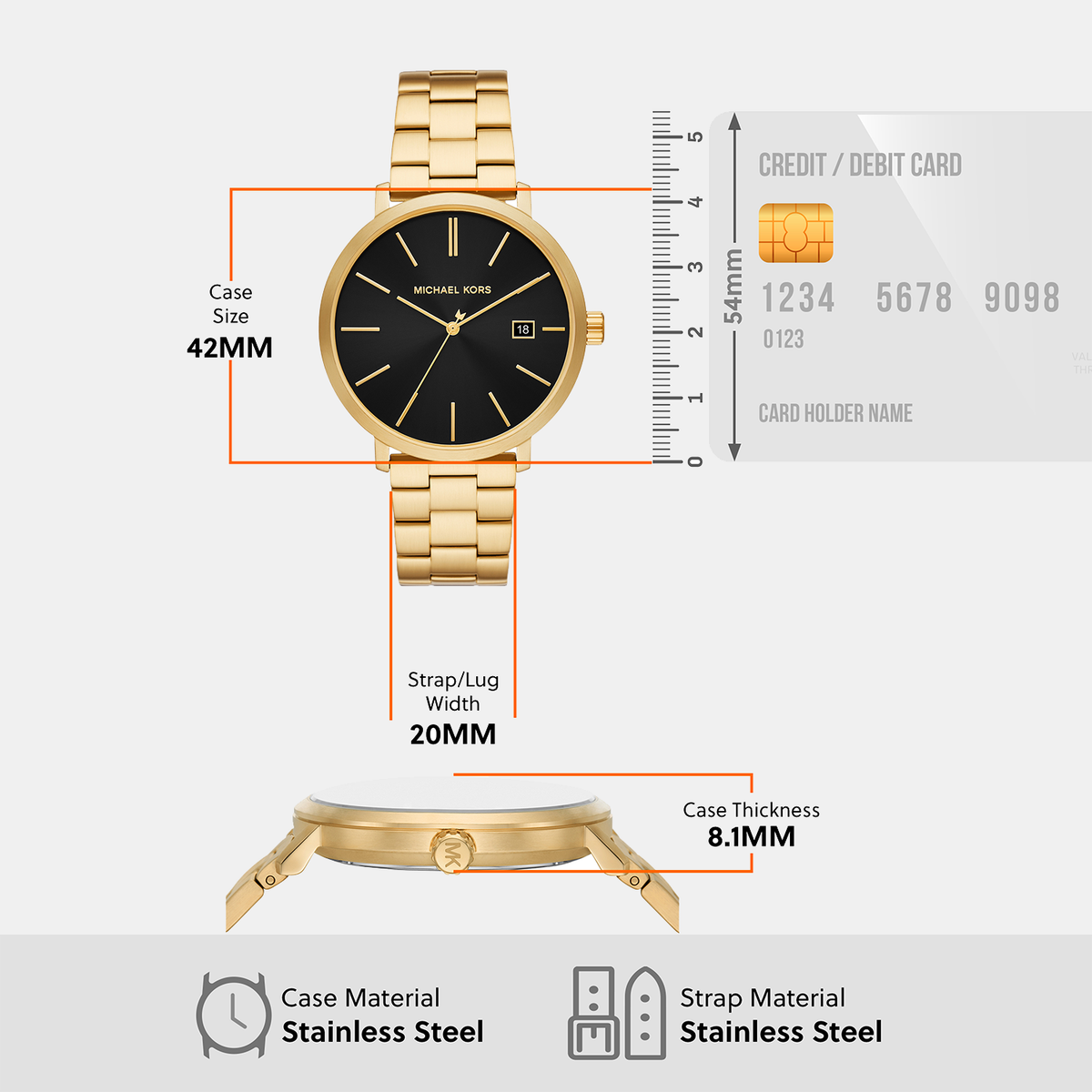 Michael Kors Round Quartz Analog Men watch