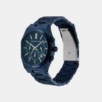Lennox Men Quartz Blue Dial Chronograph Stainless Steel Watch MK9147