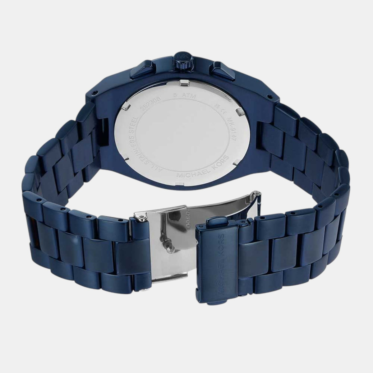 Lennox Men Quartz Blue Dial Chronograph Stainless Steel Watch MK9147