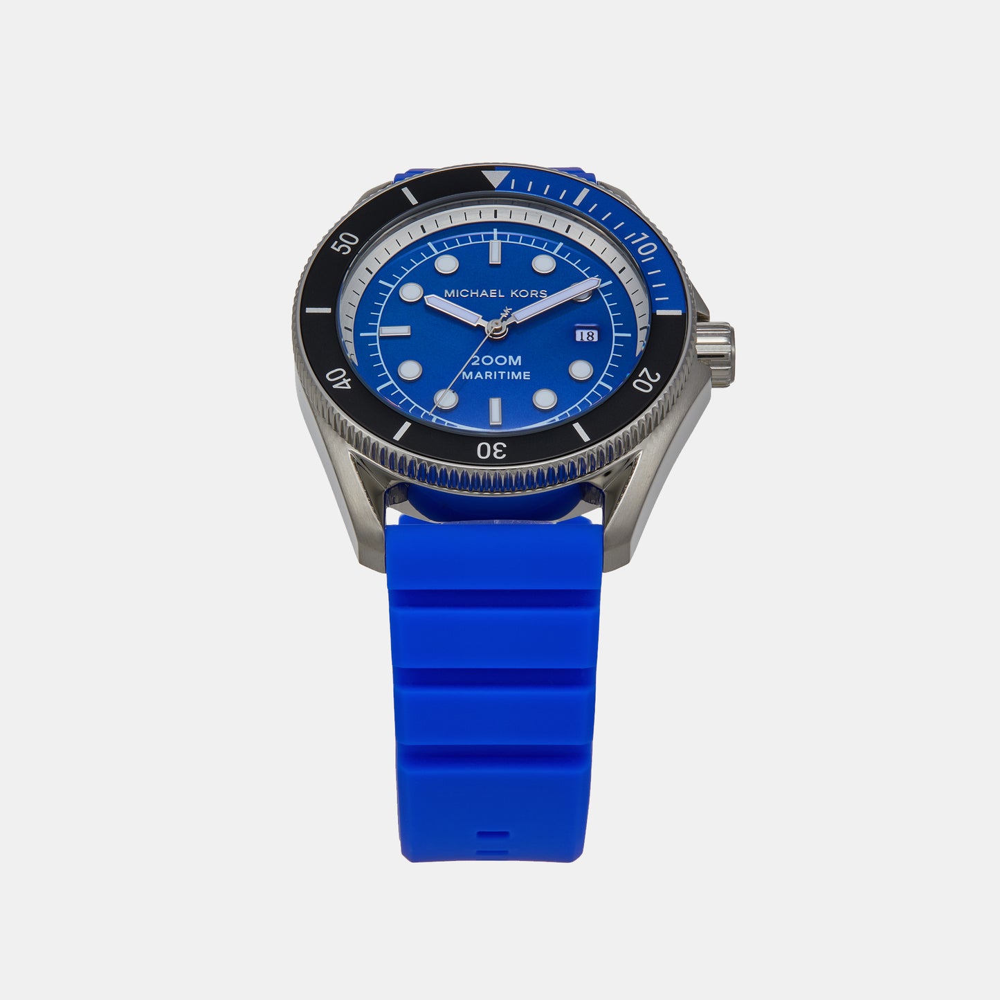 Maritime Men Quartz Blue Dial Analog Silicone Watch MK9156