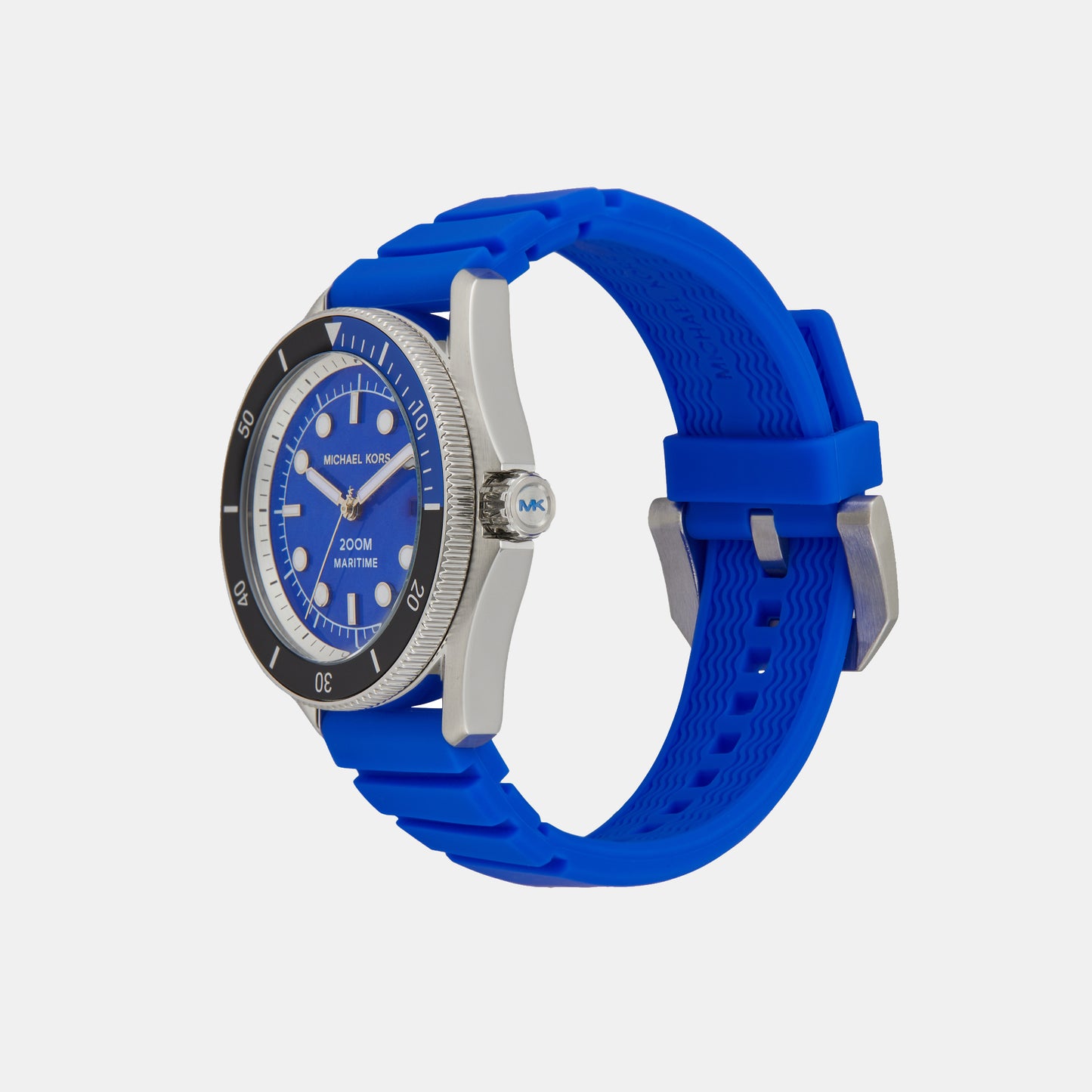 Maritime Men Quartz Blue Dial Analog Silicone Watch MK9156