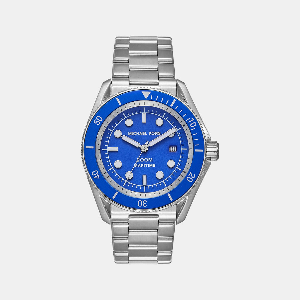 Maritime Men Quartz Blue Dial Analog Stainless Steel Watch MK9160