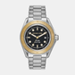 Men Quartz Black Dial Analog Stainless Steel Watch MK9161