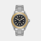 Maritime Men Quartz Black Dial Analog Stainless Steel Watch MK9161