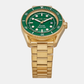 Men Quartz Green Dial Analog Stainless Steel Watch MK9162