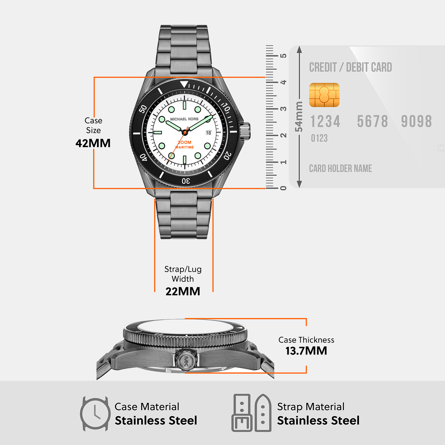 Michael Kors Round Quartz Analog Men watch