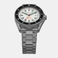 Men Quartz White Dial Analog Stainless Steel Watch MK9163