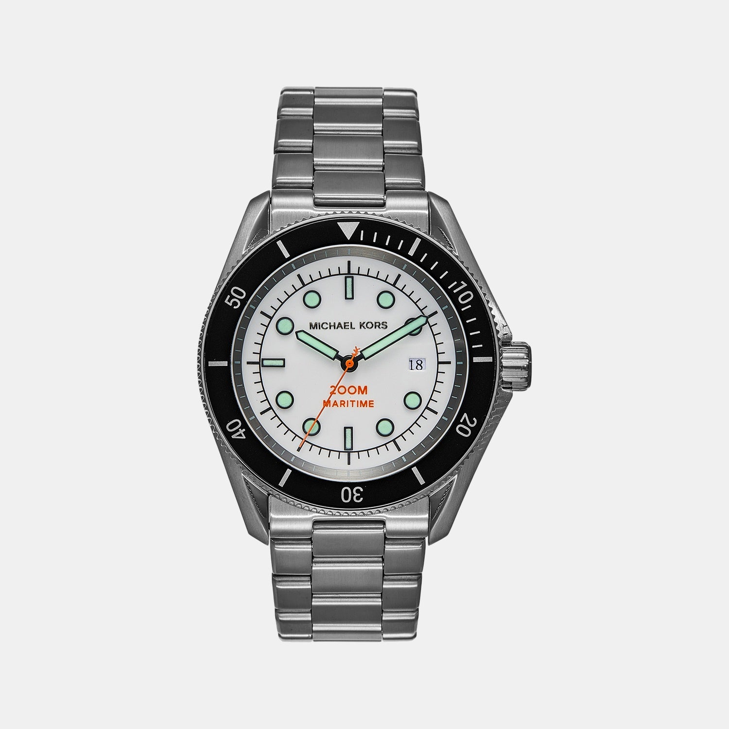 Maritime Men Quartz White Dial Analog Stainless Steel Watch MK9163