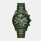 Michael Kors Round Green Chronograph watch