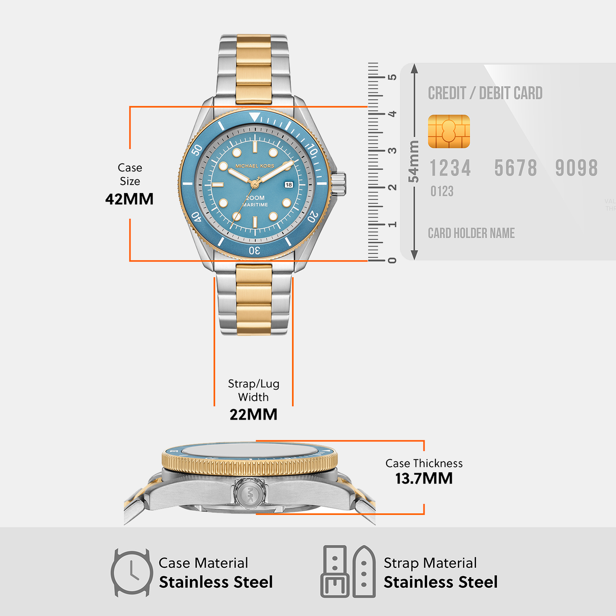 Michael Kors Stainless Steel Round watch