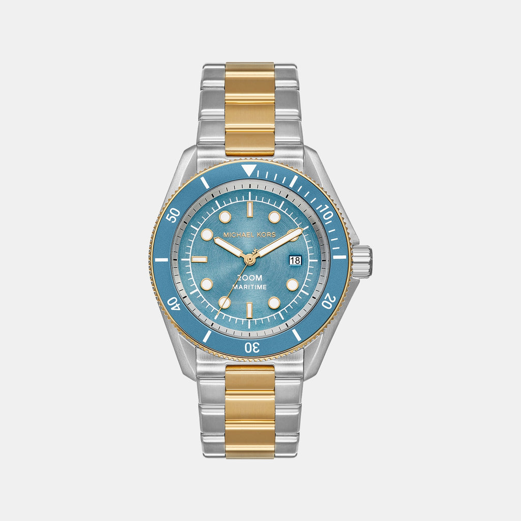 Maritime Men Quartz Blue Dial Analog Stainless Steel Watch MK9169