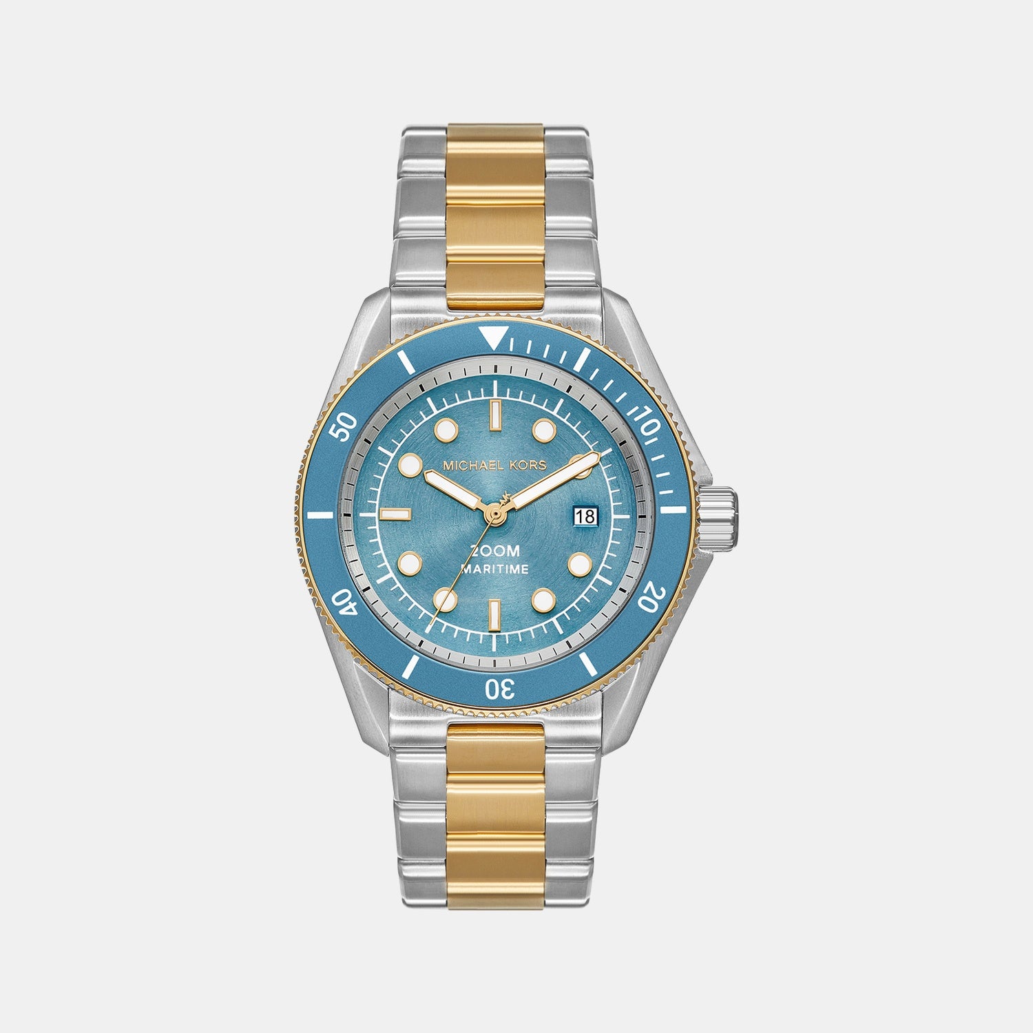 Maritime Men Quartz Blue Dial Analog Stainless Steel Watch MK9169