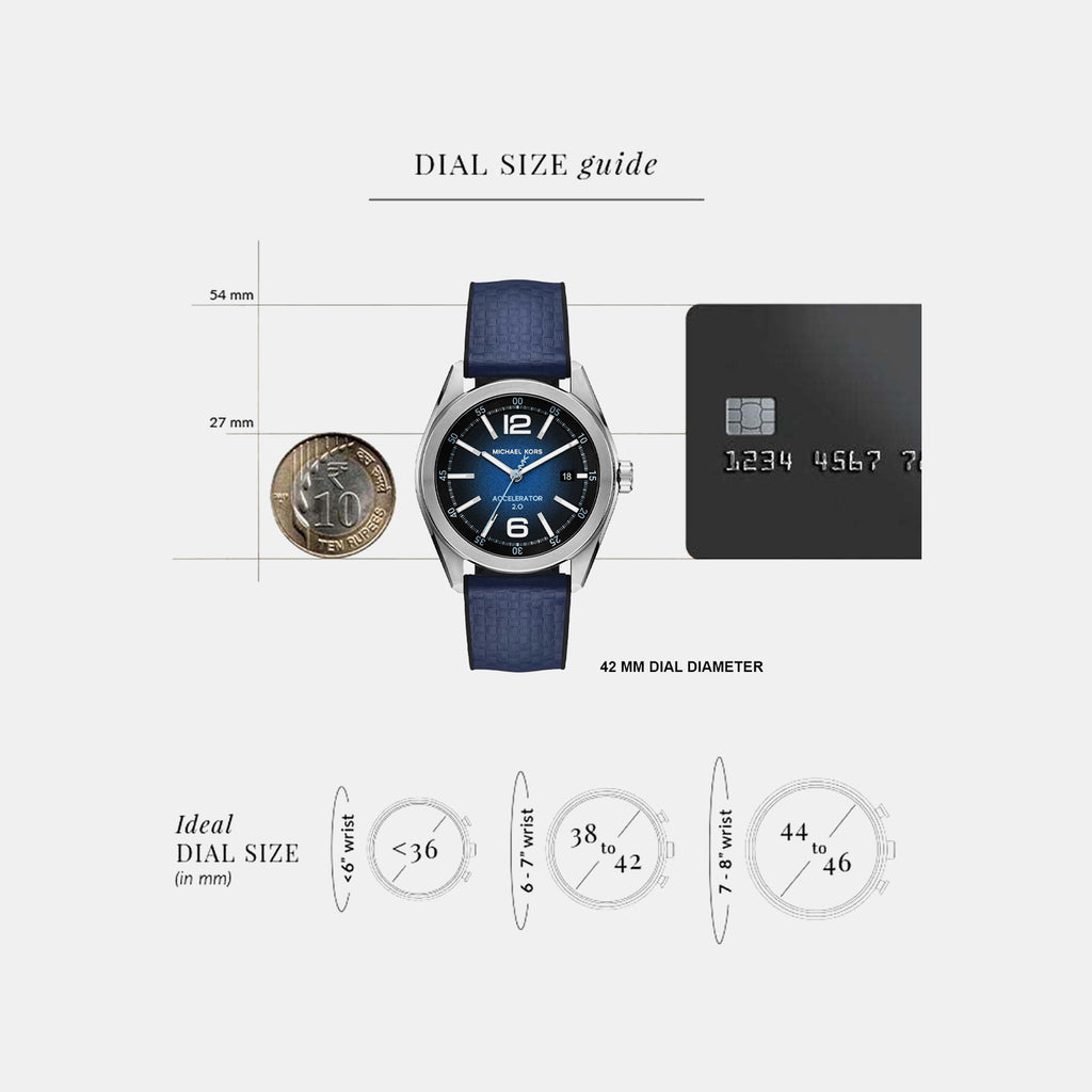 Accelerator 2.0 Men Quartz Blue Dial Analog Silicone Watch MK9174