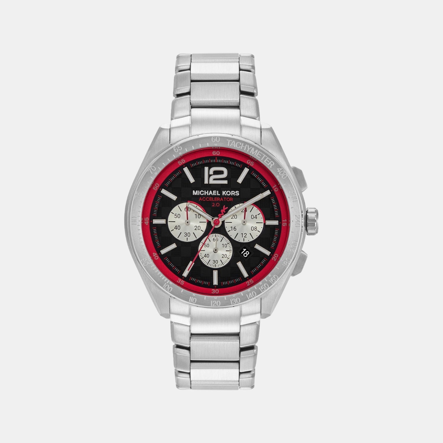 Accelerator 2.0 Men Quartz Black Dial Chronograph Stainless Steel Watch MK9176