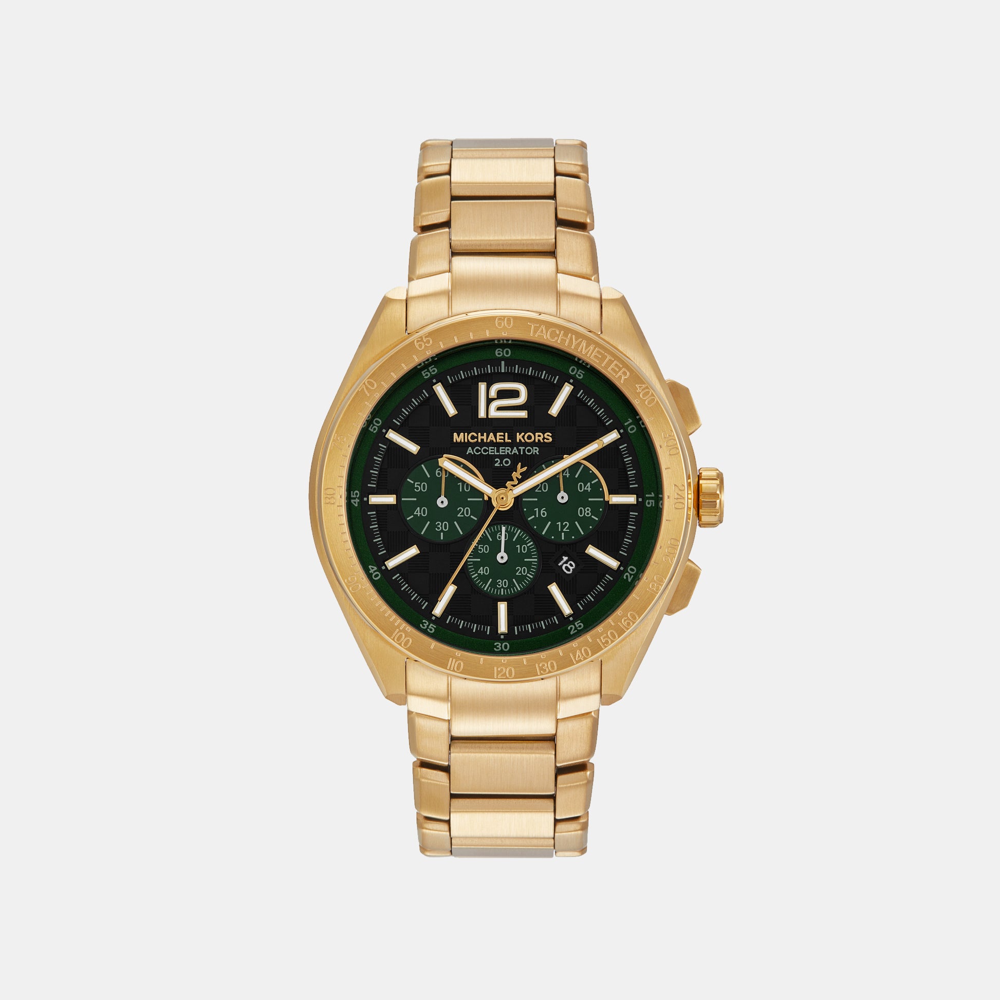 Accelerator Men Quartz Black Dial Chronograph Stainless Steel Watch MK9177