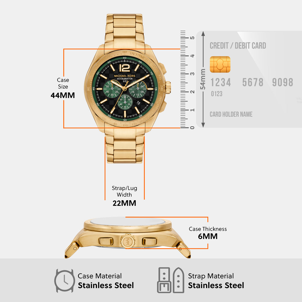 Michael Kors 44 mm Gold Quartz watch