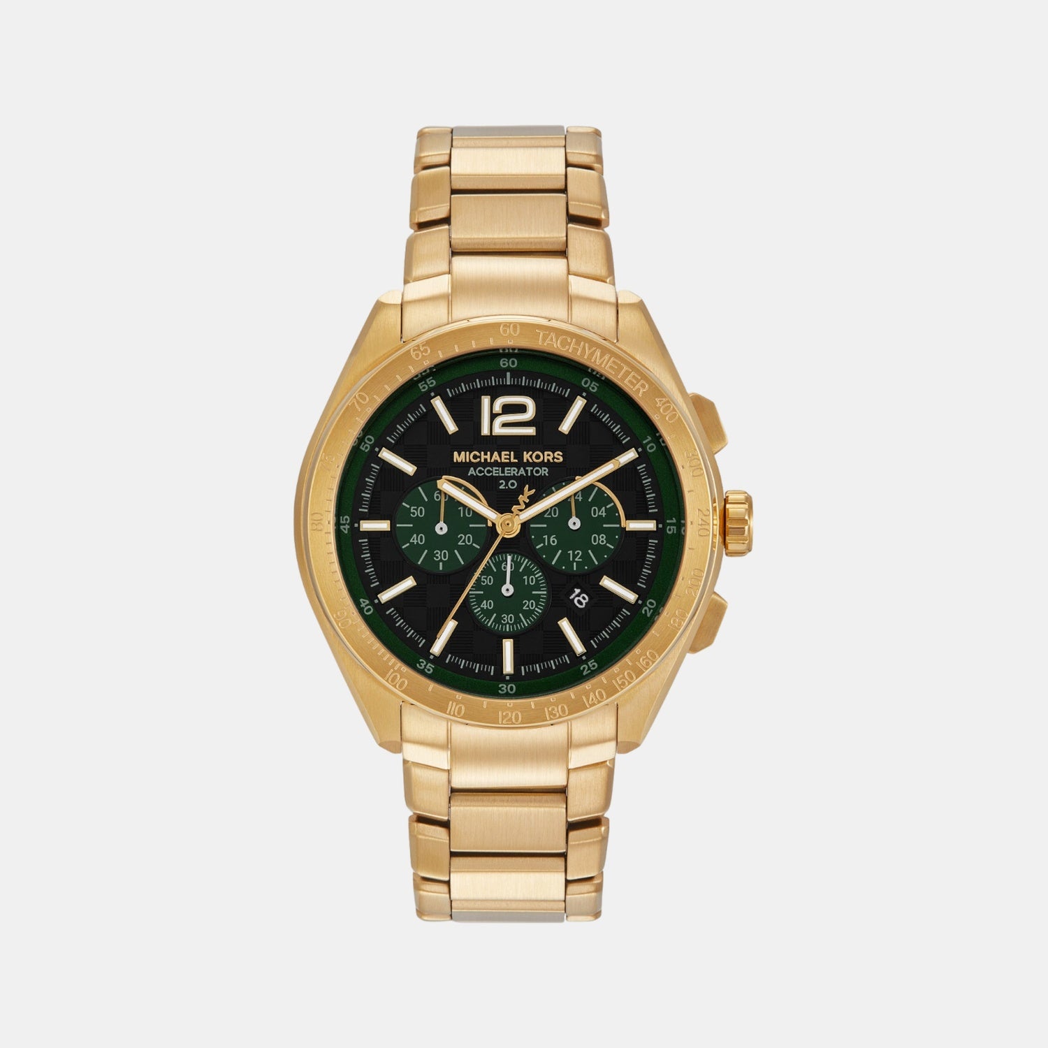 Accelerator 2.0 Men Quartz Black Dial Chronograph Stainless Steel Watch MK9177