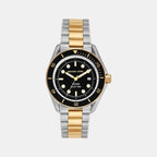 Maritime Men Quartz Black Dial Analog Stainless Steel Watch MK9180