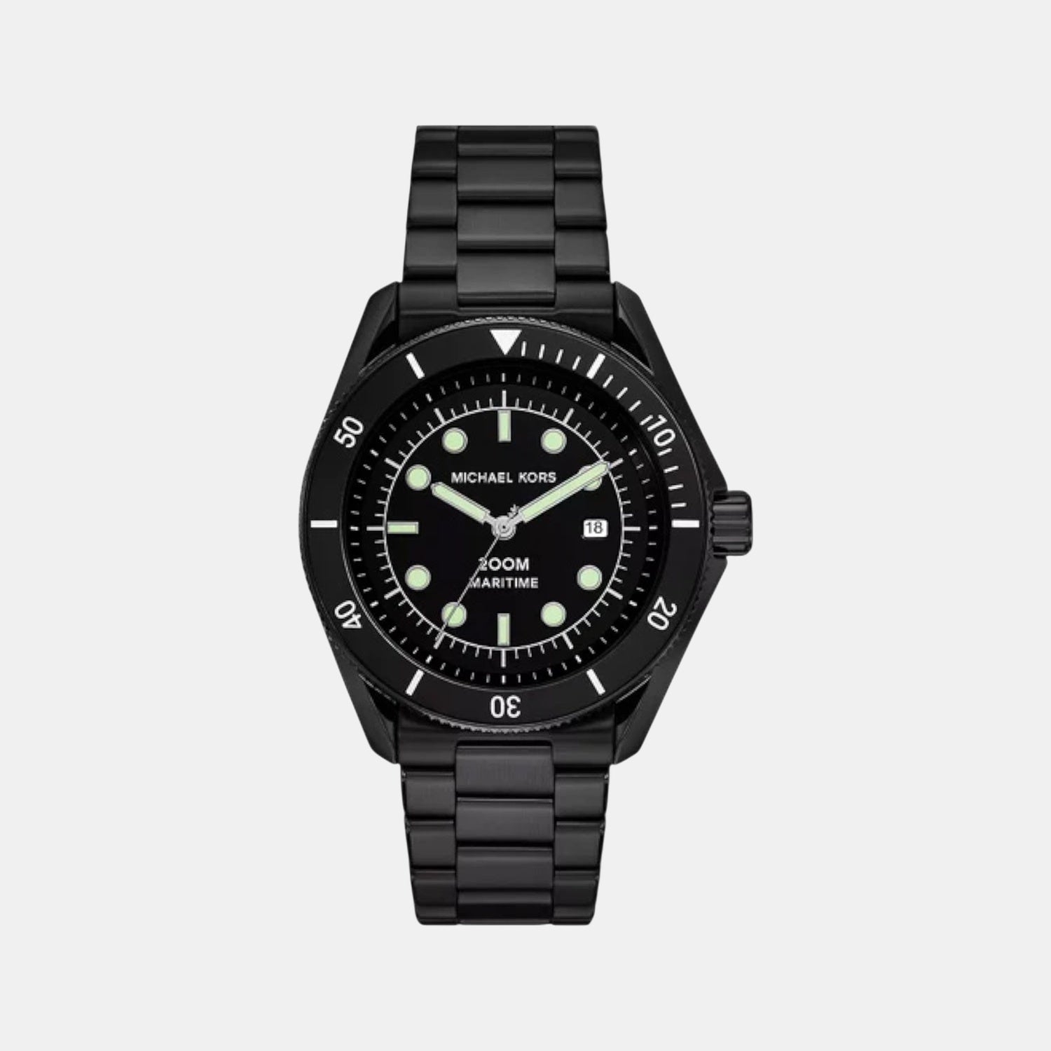Maritime Men Quartz Black Dial Analog Stainless Steel Watch MK9181