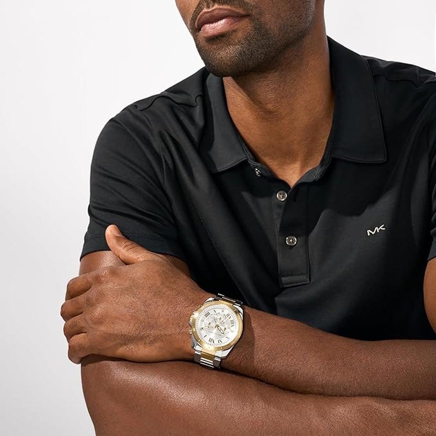 Alek Men Quartz Silver Dial Chronograph Stainless Steel Watch MK9183