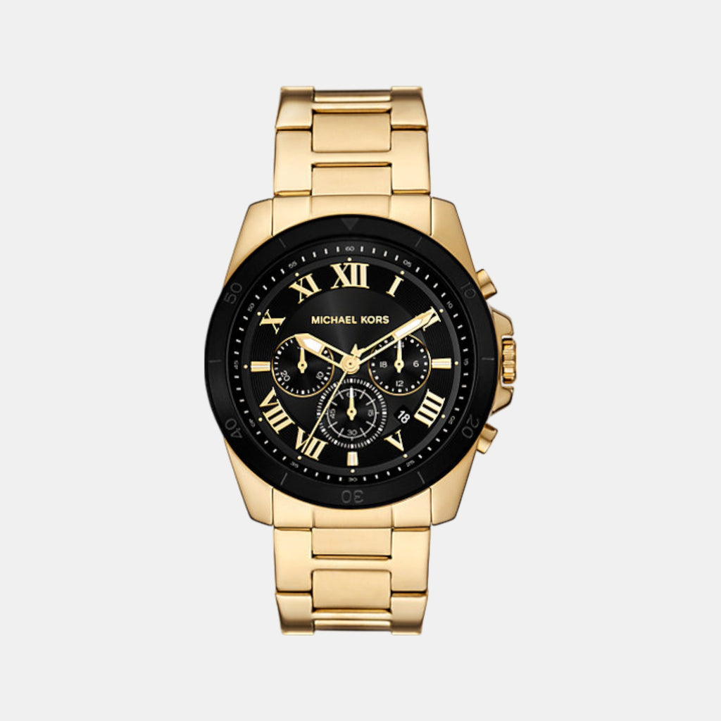 Alek Men Quartz Black Dial Chronograph Stainless Steel Watch MK9184