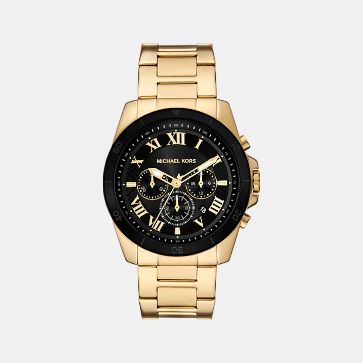 Alek Men Quartz Black Dial Chronograph Stainless Steel Watch MK9184