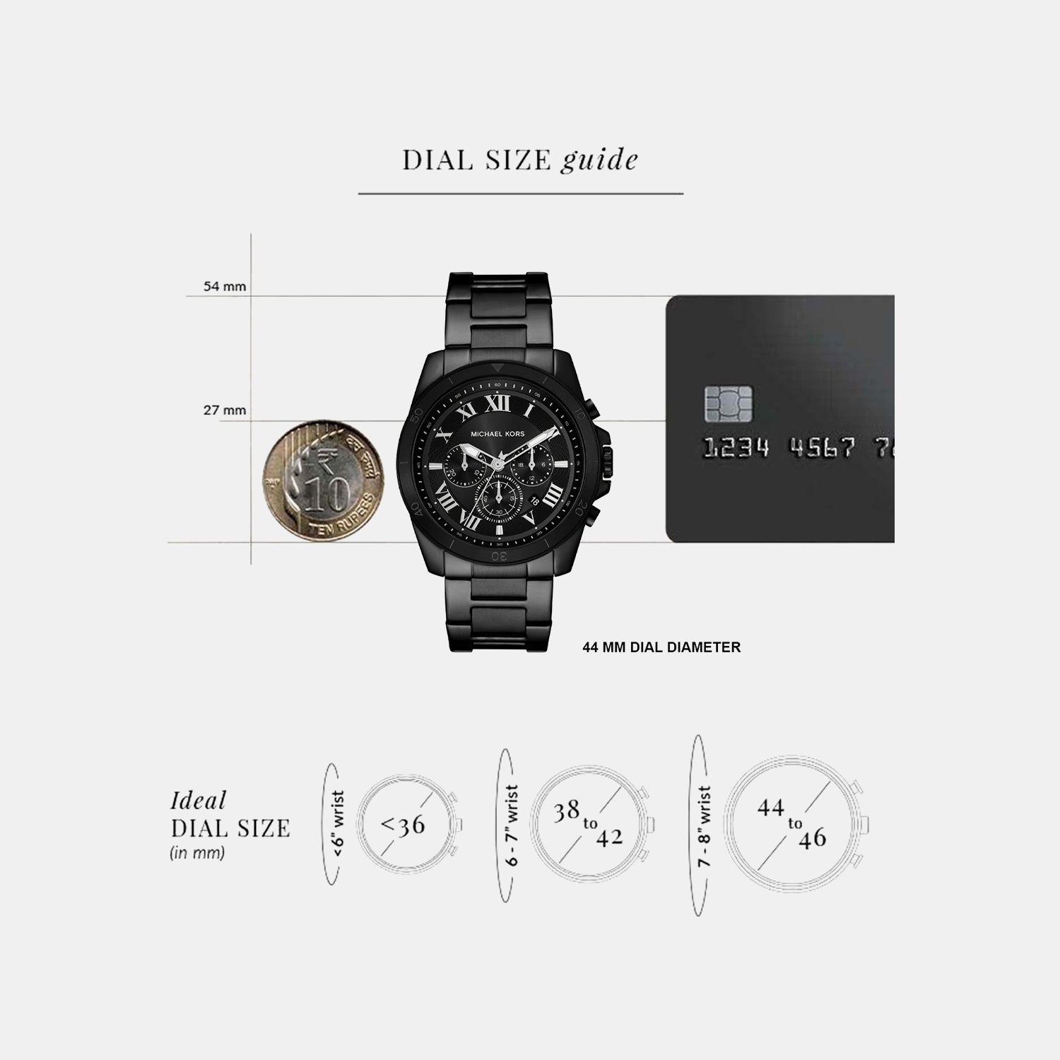 Alek Men Quartz Black Dial Chronograph Stainless Steel Watch MK9185