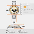 Accelerator 2.0 Men Quartz Silver Dial Chronograph Stainless Steel Watch MK9188