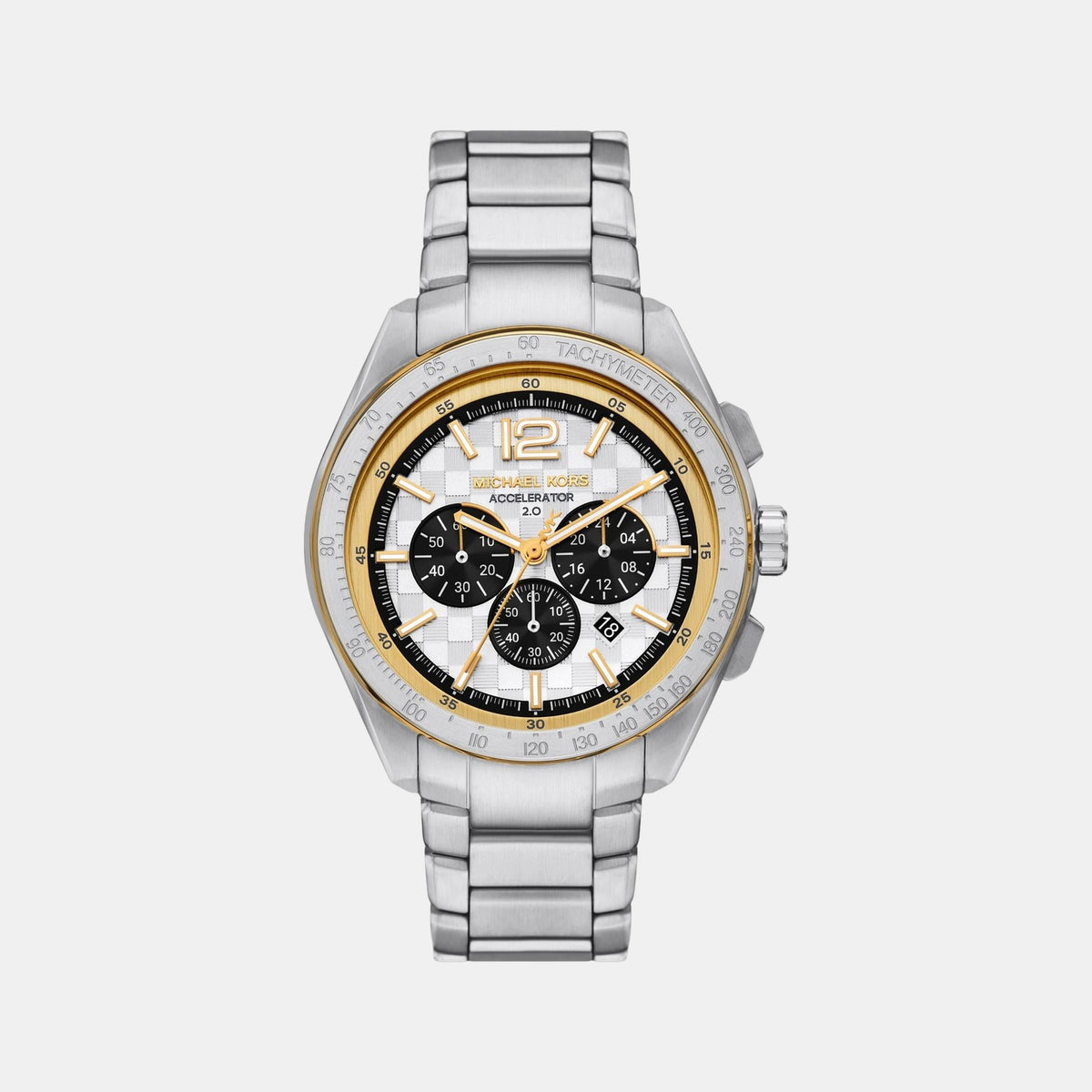 Accelerator 2 Men Quartz Silver Dial Chronograph Stainless Steel Watch MK9188